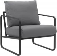 Lounger Manea Kunstleder grau 