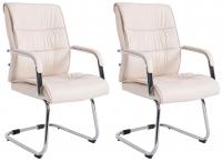 2er Set Besucherstühle Sievert creme 