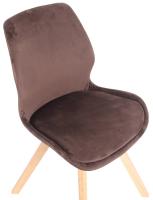 2er Set Stuhl Luna Samt braun 
