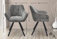 Esszimmerstuhl Scott Stoff dunkelgrau 