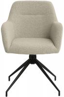 2er Set Esszimmerstuhl Merlinda Stoff Teddy taupe 