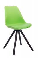 Besucherstuhl Troyes Kunstleder Rund walnuss (eiche) grün 