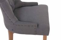 2er Set Esszimmerstuhl Aberdeen Stoff antik-hell dunkelgrau 