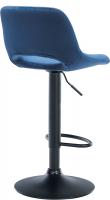 2er Set Barhocker Camden Samt schwarz blau 