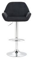 2er Set Barhocker Braga Samt chrom schwarz 