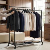 Kleiderständer Lieska 150 cm schwarz 