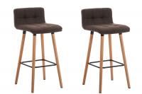 2er Set Barhocker Lincoln Stoff natura braun 