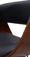 Barhocker Portmore Kunstleder schwarz walnuss/schwarz 