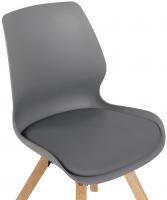 Stuhl Luna Kunststoff grau 