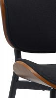 Besucherstuhl Enid Stoff walnuss/schwarz 