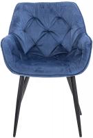 Stuhl Tanna Samt blau 