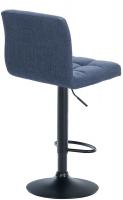 2er Set Barhocker Calma Stoff schwarz blau 