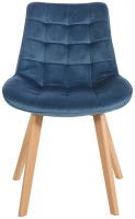 Stuhl Brook Samt blau 