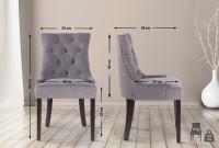 4er Set Esszimmerstühle Aberdeen Samt antik grau 4er Set Esszimmerstühle Aberdeen Samt antik grau
