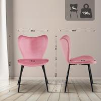 Esszimmerstuhl Maika Samt rosa