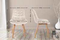 Stuhl Brook Samt creme 