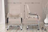 2er Set Besucherstuhl Hobart Stoff taupe 