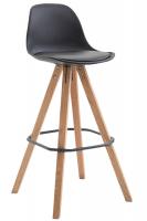 Barhocker Franklin Kunstleder Square Natura (eiche) schwarz