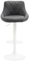 Barhocker Lazio Kunstleder weiß grau 
