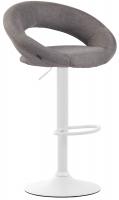 Barhocker Olinda Stoff weiß grau