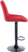 2er Set Barhocker Toni Stoff schwarz rot 