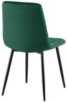 Esszimmerstuhl Clairton Samt dunkelgrün 