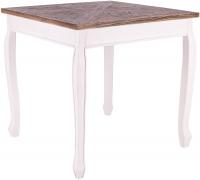 Esstisch Lindon 80x80 cm eckig weiß/braun