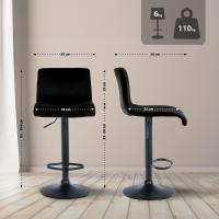 Barhocker Hover Samt B schwarz Barhocker Hover Samt B schwarz