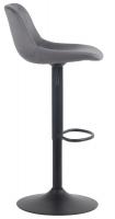 2er Set Barhocker Loft Samt dunkelgrau 