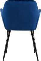 2er Set Esszimmerstuhl Emia Samt blau 