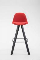 Barhocker Franklin Stoff Square Schwarz (eiche) rot 