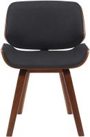 2er Set Besucherstuhl Beverley Stoff walnuss/schwarz 