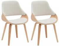 2er Set Esszimmerstuhl Vangale natura/creme