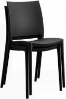 Gartenmöbel-Set Amino mit 2 Stühlen schwarz 