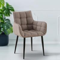 Stuhl Tirana Stoff schwarz terrabraun