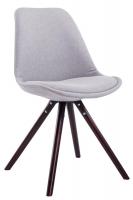 Besucherstuhl Toulouse Stoff Rund cappuccino (eiche) grau