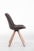 Besucherstuhl Troyes Drehbar Natura Stoff Square dunkelgrau 