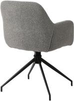 2er Set Esszimmerstuhl Merlinda Stoff Teddy grau 