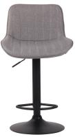 2er Set Barhocker Lentini Stoff schwarz grau 
