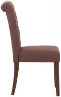 2er Set Esszimmerstühle Lisburn Stoff braun 
