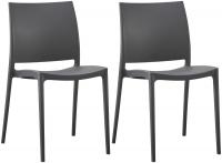 2er Set Stuhl Meton dunkelgrau 