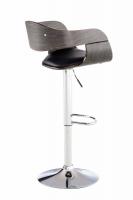 2er Set Barhocker Kingston Kunstleder schwarz/grau 