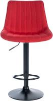 2er Set Barhocker Toni Stoff schwarz rot 