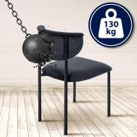 2er Set Besucherstuhl Gambell Samt schwarz 