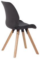 4er Set Stuhl Luna Samt dunkelgrau 