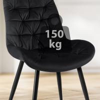 2er Set Esszimmerstuhl Rossford schwarz 
