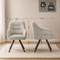 Stuhl Pettuli Stoff creme 