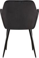 2er Set Esszimmerstuhl Emia Samt schwarz 