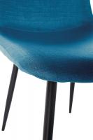 4er Set Esszimmerstühle Napier Stoff blau 