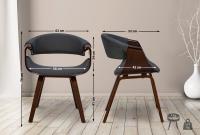 2er Set Esszimmerstuhl Foley Stoff walnuss/grau 